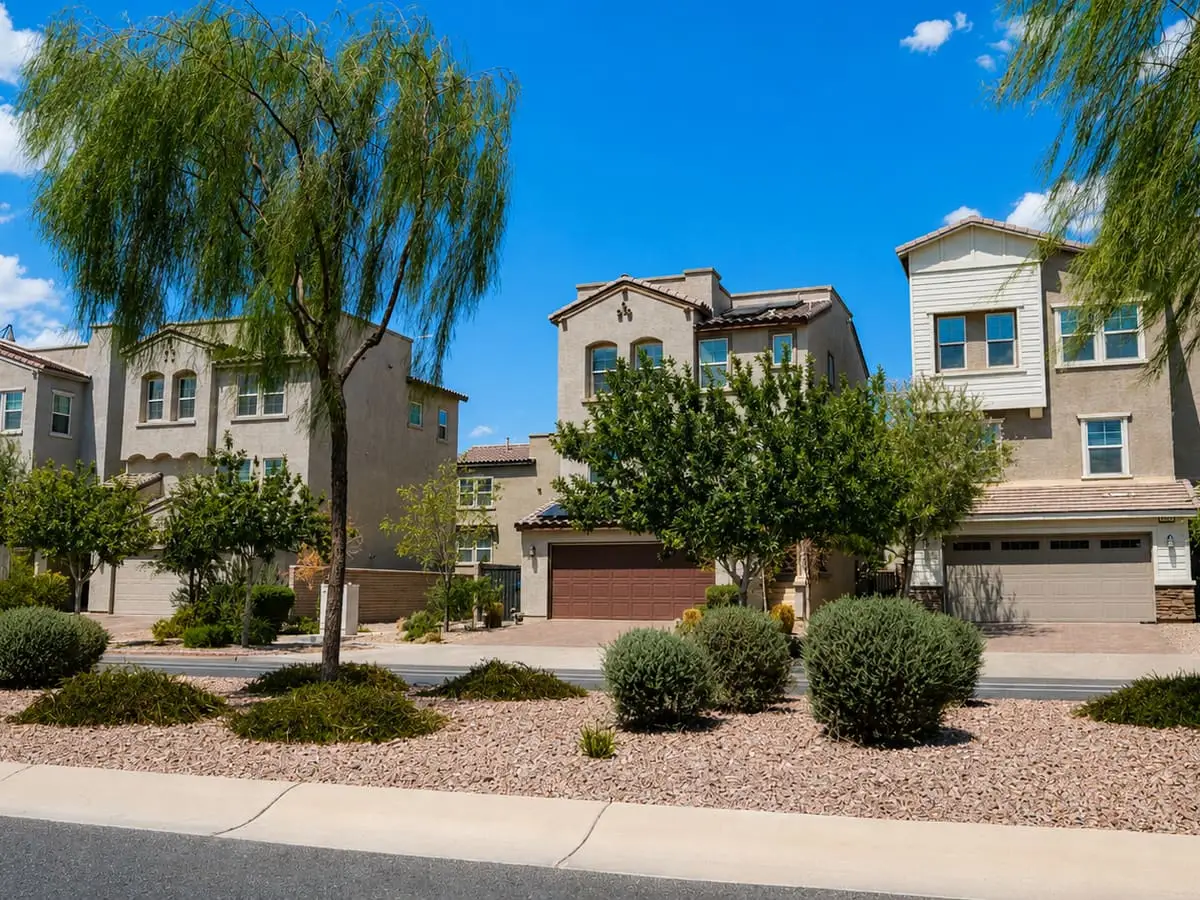 A residential street in Henderson, Nevada