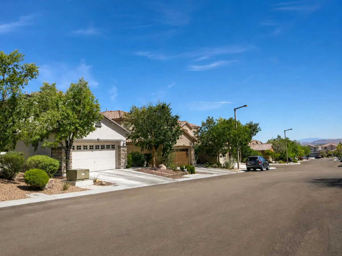 A residential street in Summerlin, Nevada